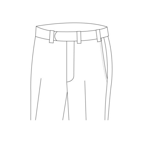 Senzio Garment Finals V1 Trouser Style Belt Loops Without Button Closure